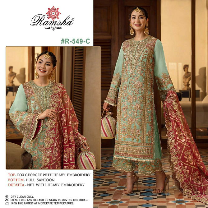 R 549 Nx By Ramsha Colors Pakistani Suits Catalog